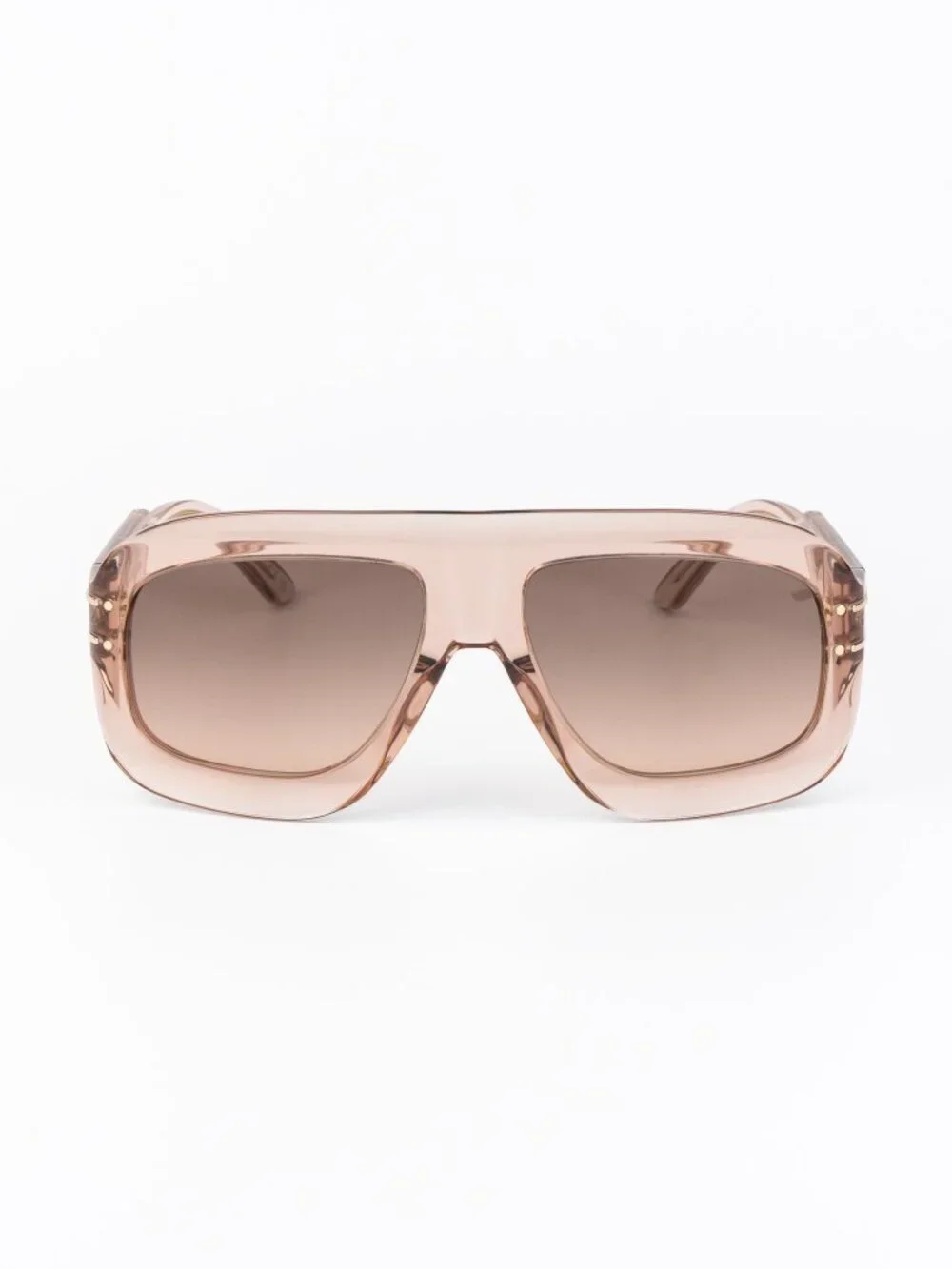 Dior Men Sunglasses Transparent Pink Nude Gradient Shield DIORSIGNATURE M1U 40F1